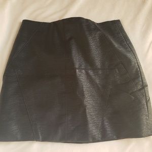 Faux leather skirt